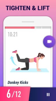 Herunterladen Po Übungen: Straffe Beine & Po Gesundheit & Fitness für Android Bildschirmfoto 2