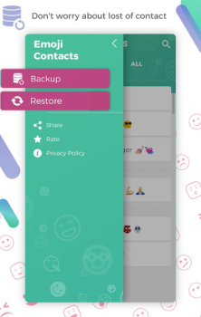 Herunterladen Emoji Contact Maker Kommunikation für Android Bildschirmfoto 5