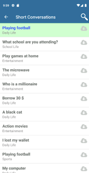 Herunterladen Englisch Konversation üben Bildung für Android Bildschirmfoto 3