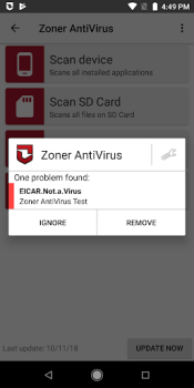 Herunterladen Zoner AntiVirus Werkzeuge für Android Bildschirmfoto 3