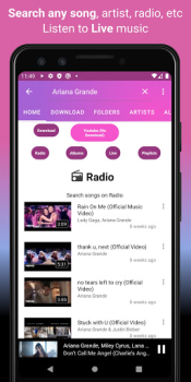 Herunterladen Videomusik Player Downloader Musik und Audio für Android Bildschirmfoto 4
