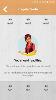 Herunterladen Unregelmäßige Verben Bildung für Android Bildschirmfoto 7
