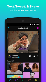 Herunterladen GIPHY: GIFs, Stickers & Clips Video-Player und -Editoren für Android Bildschirmfoto 4