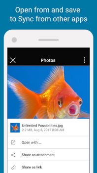 Herunterladen Sync - Secure cloud storage Arbeit für Android Bildschirmfoto 4