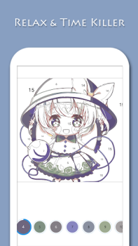 Herunterladen Anime - Paint by Numbers Unterhaltung für Android Bildschirmfoto 3