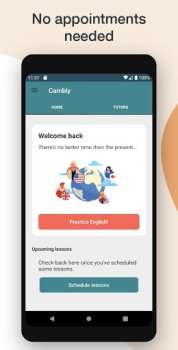 Herunterladen Cambly - Englischlehrer Bildung für Android Bildschirmfoto 4