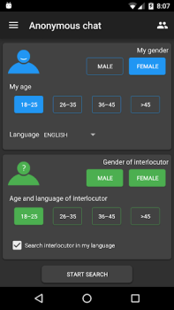 Herunterladen Anonym Chat Partnersuche für Android Bildschirmfoto 2