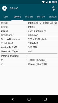 Herunterladen CPU-X Werkzeuge für Android Bildschirmfoto 3