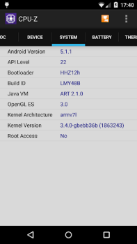 Herunterladen CPU-Z Werkzeuge für Android Bildschirmfoto 3