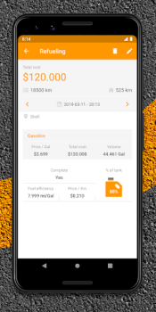 Herunterladen Drivvo - Fahrzeugmanagement Autos & Transport für Android Bildschirmfoto 7
