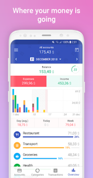 Herunterladen 1Money: Ausgaben, Budget Finanzen für Android Bildschirmfoto 3