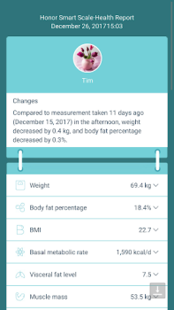 Herunterladen Honor Smart Scale Gesundheit & Fitness für Android Bildschirmfoto 3
