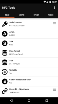 Herunterladen NFC Tools Werkzeuge für Android Bildschirmfoto 3