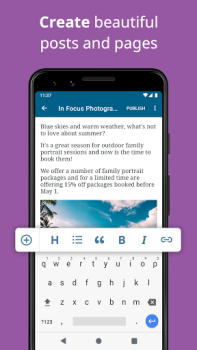 Herunterladen WordPress – Website-Builder Arbeit für Android Bildschirmfoto 3