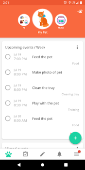 Herunterladen Animal and pet care diary Lebensstil für Android Bildschirmfoto 2