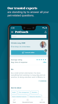 Herunterladen PetCoach Ask a vet online 24/7 Medizin für Android Bildschirmfoto 2