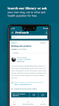 Herunterladen PetCoach Ask a vet online 24/7 Medizin für Android Bildschirmfoto 4