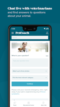 Herunterladen PetCoach Ask a vet online 24/7 Medizin für Android Bildschirmfoto 5