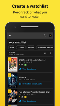 Herunterladen IMDb Filme & TV Unterhaltung für Android Bildschirmfoto 5