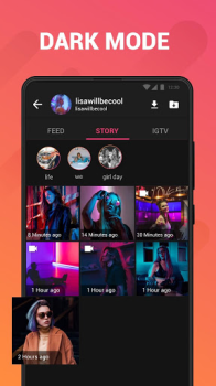 Herunterladen Story Saver for Instagram Video-Player und -Editoren für Android Bildschirmfoto 7