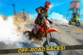 Herunterladen Real Motorrad Offroad Rennen Rennen für Android Bildschirmfoto 3