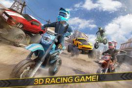 Herunterladen Real Motorrad Offroad Rennen Rennen für Android Bildschirmfoto 4