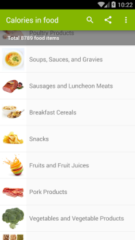 Herunterladen Kalorientabelle Gesundheit & Fitness für Android Bildschirmfoto 2