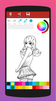 Herunterladen Anime-Malbuch für Erwachsene Kunst & Design für Android Bildschirmfoto 2