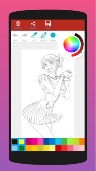 Herunterladen Anime-Malbuch für Erwachsene Kunst & Design für Android Bildschirmfoto 4