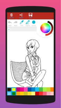 Herunterladen Anime-Malbuch für Erwachsene Kunst & Design für Android Bildschirmfoto 6