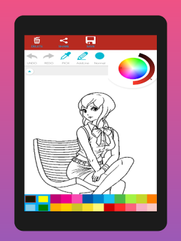 Herunterladen Anime-Malbuch für Erwachsene Kunst & Design für Android Bildschirmfoto 7