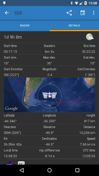 Herunterladen ISS Detektor Bildung für Android Bildschirmfoto 3