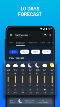 Herunterladen 1Weather Forecasts & Radar Wetter für Android Bildschirmfoto 5