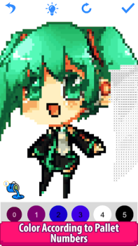 Herunterladen Anime Manga Pixel Art Coloring Unterhaltung für Android Bildschirmfoto 6