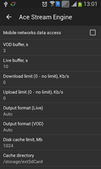 Herunterladen Ace Stream for Android TV Video-Player und -Editoren für Android Bildschirmfoto 2