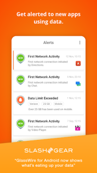 Herunterladen GlassWire Data Usage Monitor Werkzeuge für Android Bildschirmfoto 5