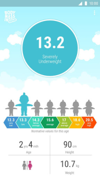 Herunterladen BMI calculator for child Gesundheit & Fitness für Android Bildschirmfoto 2