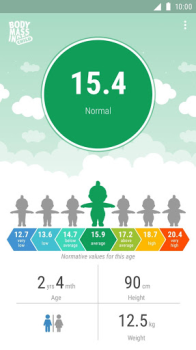 Herunterladen BMI calculator for child Gesundheit & Fitness für Android Bildschirmfoto 4