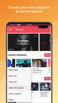 Herunterladen Stream: Music Player Musik und Audio für Android Bildschirmfoto 3