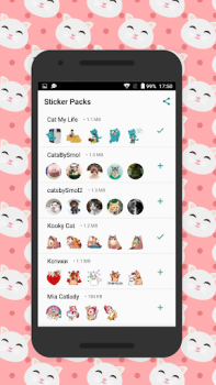 Herunterladen Cats stickers Unterhaltung für Android Bildschirmfoto 7