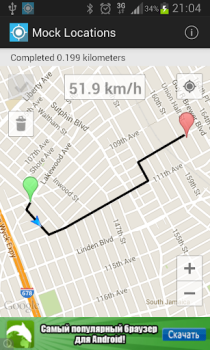 Herunterladen Mock Locations (fake GPS path) Werkzeuge für Android