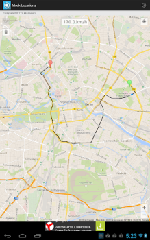 Herunterladen Mock Locations (fake GPS path) Werkzeuge für Android Bildschirmfoto 2