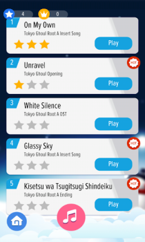 Herunterladen Anime Piano Tokyo Ghoul Arkade für Android Bildschirmfoto 2