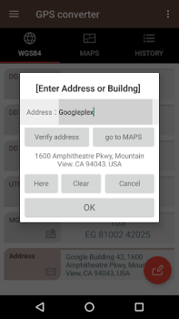 Herunterladen GPS-Koordinatenkonverter Werkzeuge für Android Bildschirmfoto 4