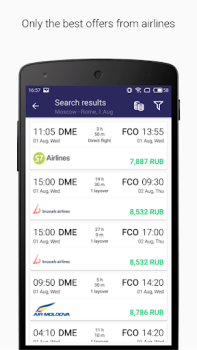Herunterladen Tickets.ru Reisen für Android Bildschirmfoto 2