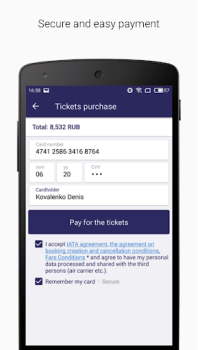 Herunterladen Tickets.ru Reisen für Android Bildschirmfoto 5