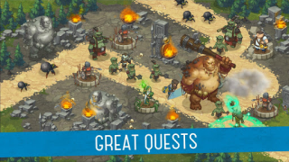 Herunterladen Orcs Warriors: Offline Tower Defense Strategien für Android Bildschirmfoto 3