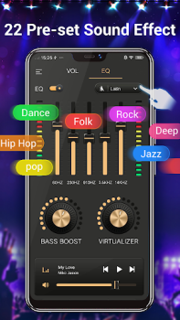 Herunterladen Music Equalizer-Audio-Effekt Musik und Audio für Android Bildschirmfoto 4