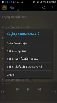 Herunterladen Crying sounds Personalisierung für Android Bildschirmfoto 2