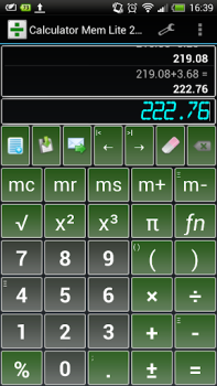 Herunterladen Taschenrechner mit Speicherfun Arbeit für Android Bildschirmfoto 3
